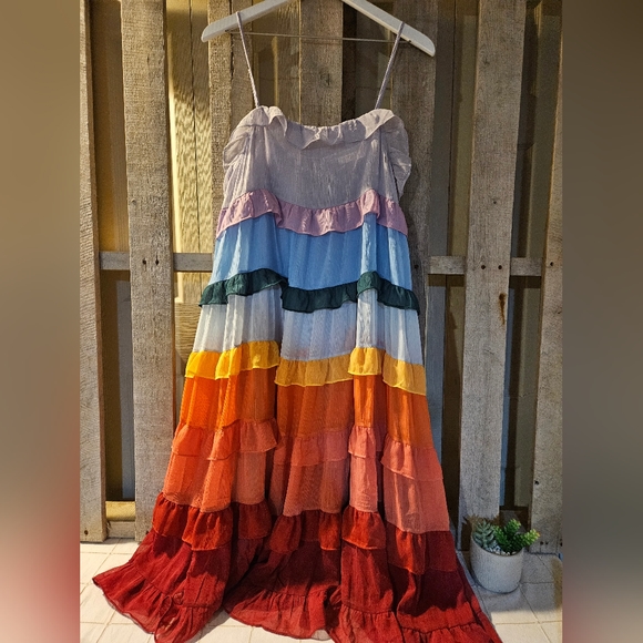Storia Rainbow Dress size large - Picture 2 of 12
